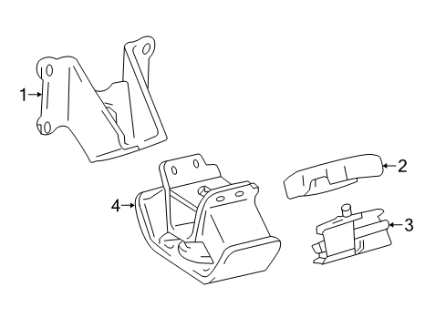 2016 Toyota Tacoma Mounts Stabilizer Diagram for 12382-75011