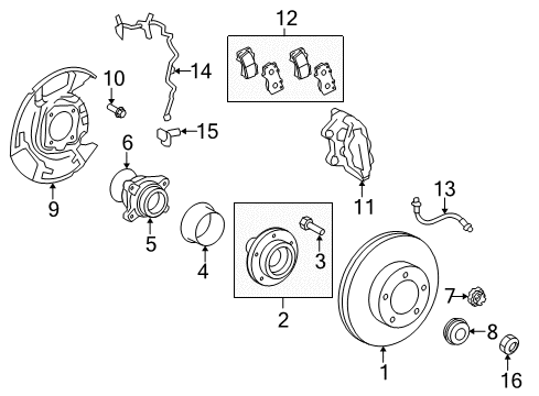 2009 Toyota Tundra Anti-Lock Brakes Actuator Assembly Diagram for 44050-0C172
