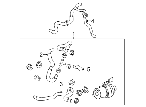 2009 Toyota Highlander Front Heater Unit Auxiliary Pump Diagram for 87200-48060