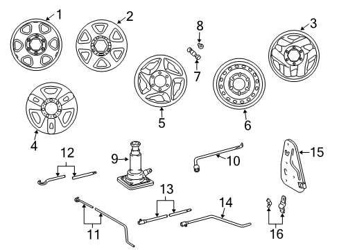 2004 Toyota Tacoma Wheels Wheel, Steel Diagram for 42601-04190