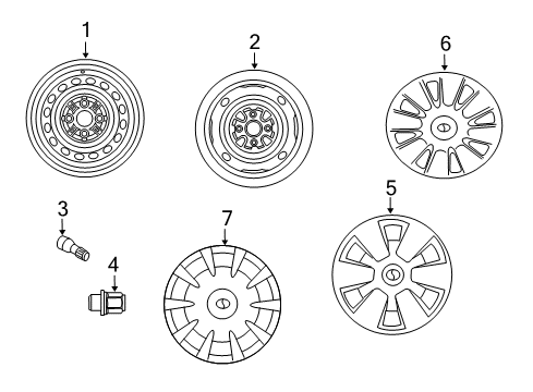 2004 Scion xB Wheels, Covers & Trim Wheel, Steel Diagram for 42611-52120