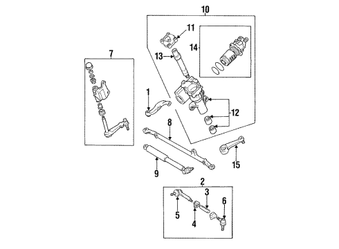 1997 Toyota T100 Steering Gear & Linkage Housing Assembly Diagram for 44107-35160