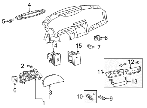 2007 Toyota Camry Instruments & Gauges Instrument Cluster Diagram for 83800-33B50