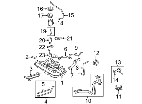 2009 Toyota Camry Senders Fuel Gauge Sending Unit Diagram for 83320-06090