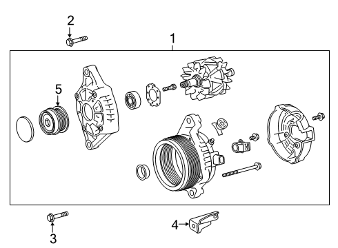 2019 Toyota Avalon Alternator Alternator Diagram for 27060-0P440
