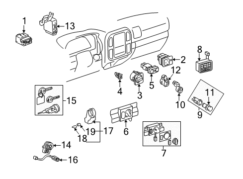 2002 Toyota Land Cruiser Auxiliary Heater & A/C Blower Assembly Diagram for 87103-60200