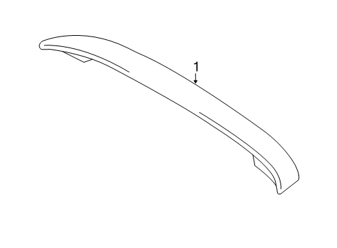 2012 Scion iQ Rear Spoiler Rear Spoiler Diagram for PT29A-74110-08
