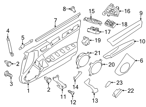 2019 Toyota 86 Door & Components Lock Assembly Diagram for SU003-04114