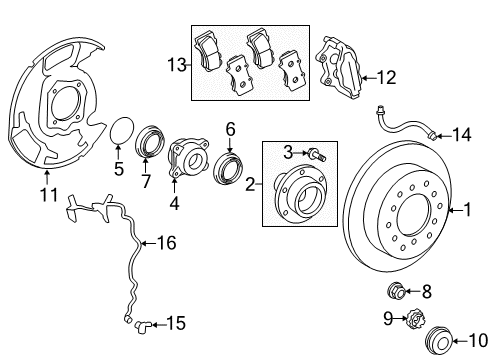 2021 Lexus LX570 Brake Components Rotor Diagram for 43512-60210