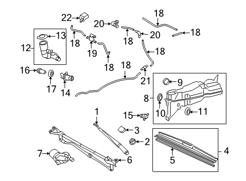 2008 Toyota Land Cruiser Wiper & Washer Components Rear Motor Diagram for 85130-60191