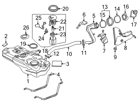 2020 Toyota Yaris Fuel Injection Injector Diagram for 23209-WB002