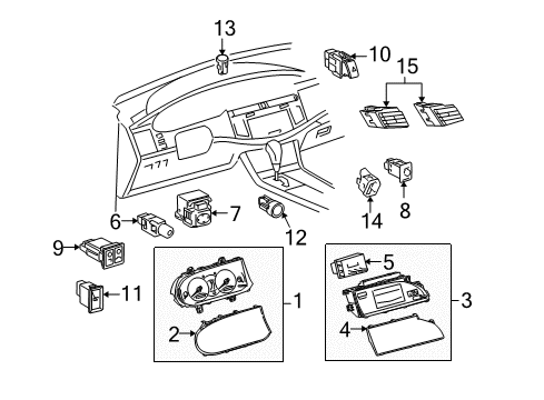 2010 Toyota Avalon Switches Wiper Switch Diagram for 84652-07091