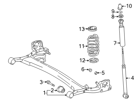 2002 Toyota Echo Rear Axle, Suspension Components Coil Spring Diagram for 48231-52040