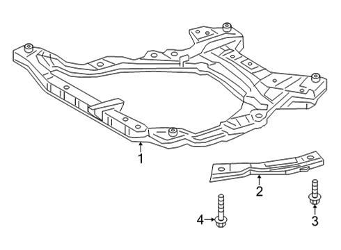 2022 Lexus NX250 Suspension Mounting - Front Reinforcement Diagram for 52257-42020