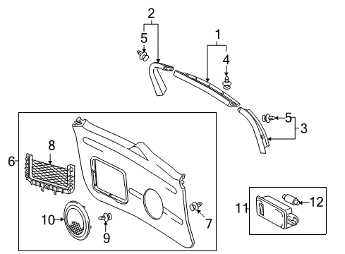 2009 Toyota RAV4 Interior Trim - Back Door Pocket Diagram for 67709-0R010-B1