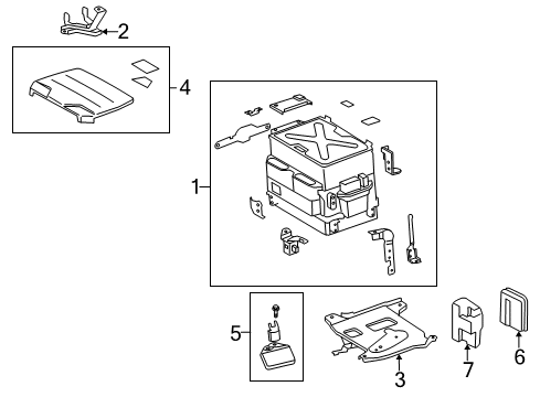 2011 Toyota Camry Electrical Components Inverter Upper Cover Diagram for 51470-06010