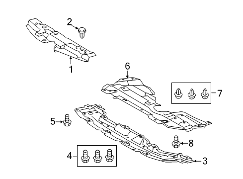 2014 Scion tC Splash Shields Under Cover Diagram for 51451-21010