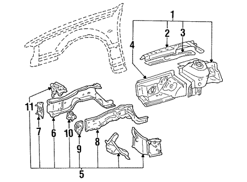 1992 Toyota Camry Battery Negative Cable Diagram for 82123-33020