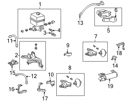 2001 Lexus LX470 Ride Control Pump & Motor Assembly Diagram for 48910-60012