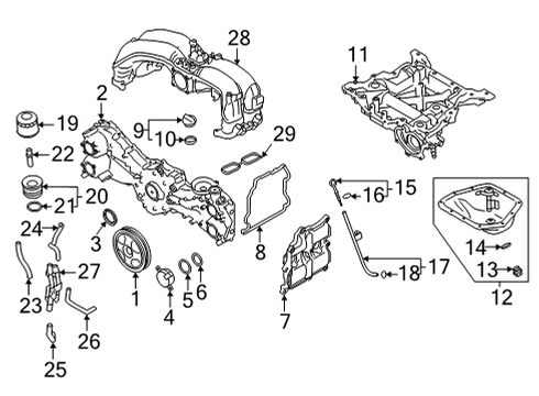 2022 Toyota GR86 Engine Parts Drain Plug Gasket Diagram for SU003-02159
