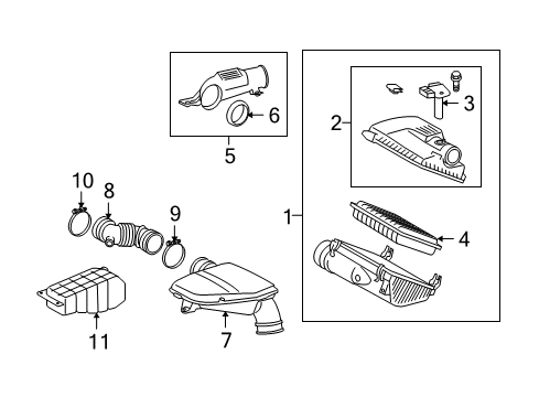2010 Toyota 4Runner Filters Connector Diagram for 17861-75091