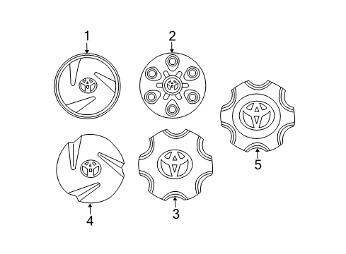 2003 Toyota Sequoia Wheel Covers & Trim Center Cap Diagram for 42603-AF010