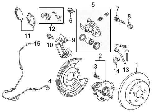 2016 Scion iM Brake Components Front Pads Diagram for 04465-42180