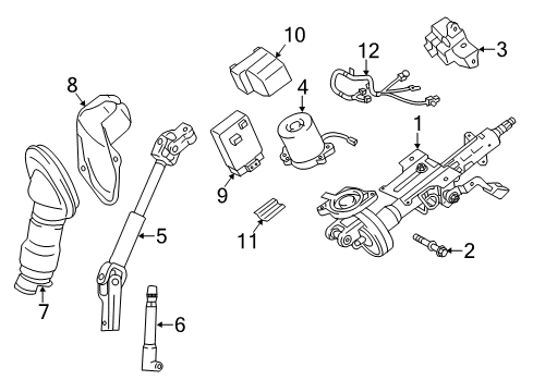 2015 Toyota RAV4 Steering Column & Wheel, Steering Gear & Linkage Intermed Shaft Diagram for 45260-0R020