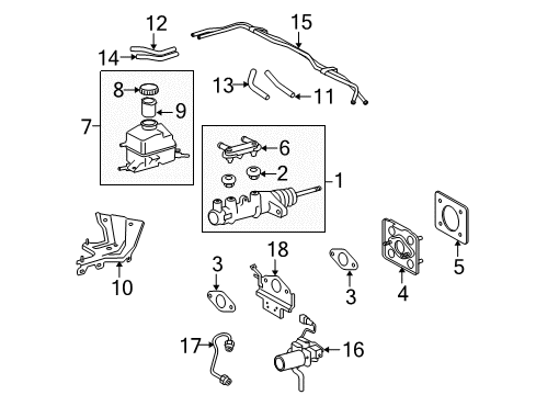 2011 Lexus RX450h Hydraulic System Mount Plate Diagram for 47276-30040
