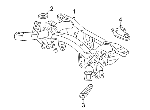 2014 Toyota RAV4 Suspension Mounting - Rear Member Sub-Assembly, Rear Diagram for 51206-0R033