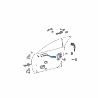 OEM Toyota Camry Lock Cable Diagram - 69710-33040