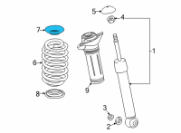 OEM Toyota Venza Upper Spring Insulator Diagram - 48257-06030