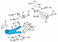 OEM Toyota Highlander Trailing Arm Diagram - 48780-0E090