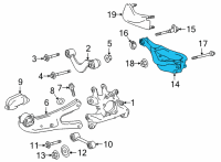OEM Toyota Sienna Lower Control Arm Diagram - 48730-0E100