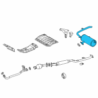 OEM Toyota Sienna Muffler & Pipe Diagram - 17430-0P531