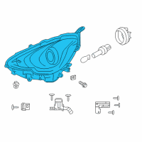 OEM Toyota Prius C Headlamp Assembly Diagram - 81110-52K70