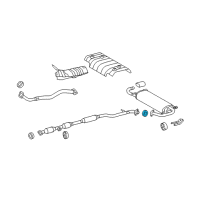 OEM Toyota Highlander Center Pipe Gasket Diagram - 17451-0P022