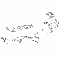 OEM Toyota Corolla Muffler & Pipe Support Bracket Diagram - 17575-F2010