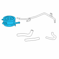 OEM Toyota Tacoma Oil Cooler Assembly Diagram - 15710-75011