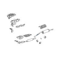 OEM Toyota Echo Muffler & Pipe Gasket Diagram - 90917-06082