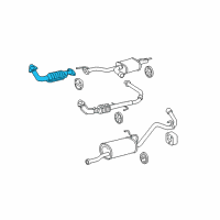 OEM Toyota Tundra Front Pipe Diagram - 17410-0F050