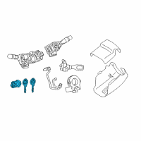 OEM Toyota Camry Cylinder & Keys Diagram - 69057-33341