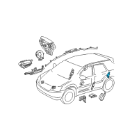 OEM Toyota Highlander Side Sensor Diagram - 89834-48020
