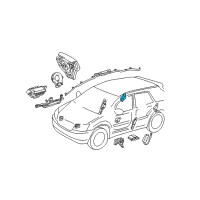 OEM Toyota Highlander Side Sensor Diagram - 89833-48020
