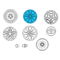 OEM Toyota RAV4 Wheel, Alloy Diagram - 42611-0R290