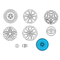 OEM Toyota Highlander Wheel, Spare Diagram - 42611-0R280