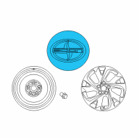 OEM Toyota Avalon Wheel Hub Ornament Sub-Assembly Diagram - 42603-06150