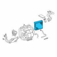 OEM Toyota Camry Evaporator Core Diagram - 88501-07020