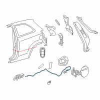 OEM Toyota Release Cable Diagram - 77035-0D252