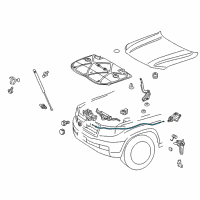 OEM Toyota Land Cruiser Release Cable Diagram - 53630-60210